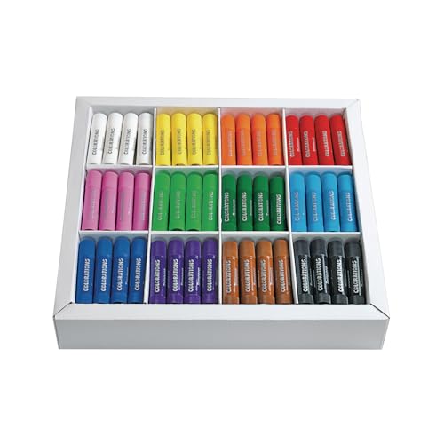 Colorations Tempera Paint Sticks, 144 Pcs, 12 Colors, Non-Toxic, Mess-Free Art Supplies for Kids, Bulk Set for the Classroom - style: Rainbow, 144 PK