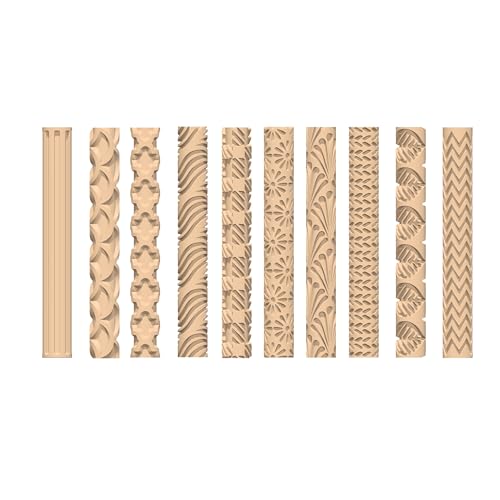 Maiguinzaa 10-Pack Clay Texture Rollers, Polymer Clay Tools