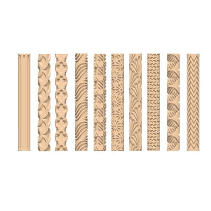 Maiguinzaa 10-Pack Clay Texture Rollers, Polymer Clay Tools
