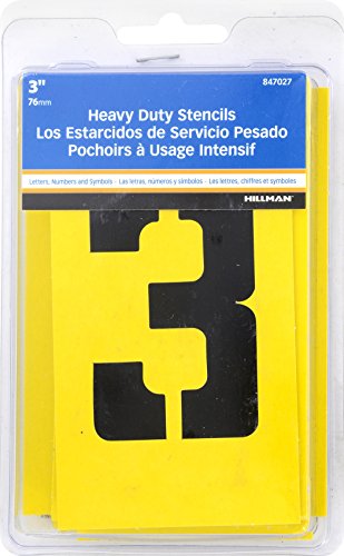 Hillman 847027 3-Inch Numbers, Letters, and Punctuation Combo Stencil Set