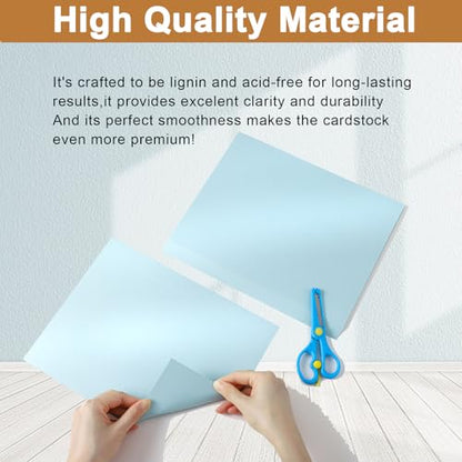 Silunkia 28 Sheets Blue Shimmer Cardstock 8.5 x 11 Premium Paper 92lb | Heavyweight Craft Paper Card Stock for Making Cards, Greeting Cards, Office Printing, Scrapbooking, Invitations - color: Blue, size: 28 Sheets