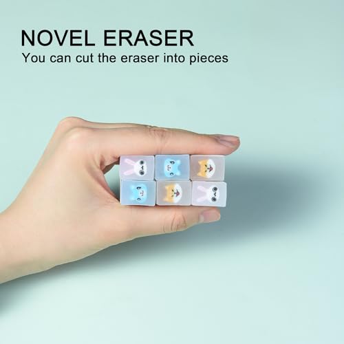 HILAZA 18Pcs Cute Animal Erasers for Kids Bulk, Kawaii Fun Pencil Jelly Erasers for School Classroom Supplies Prize Gifts Party Favors - style: ANIMAL