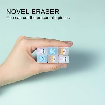 HILAZA 18Pcs Cute Animal Erasers for Kids Bulk, Kawaii Fun Pencil Jelly Erasers for School Classroom Supplies Prize Gifts Party Favors - style: ANIMAL
