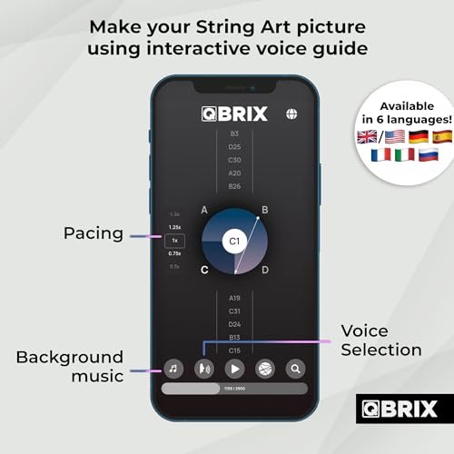 QBRIX Custom String Art Kit | DIY Craft Kit for Adults for Handmade Home Décor Creation | All-in-One Photo String Art Maker | Round or Square Portrait