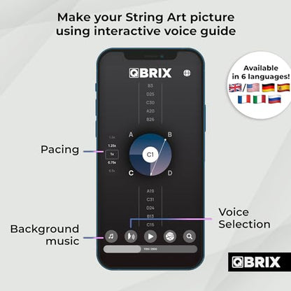 QBRIX Custom String Art Kit | DIY Craft Kit for Adults for Handmade Home Décor Creation | All-in-One Photo String Art Maker | Round or Square Portrait
