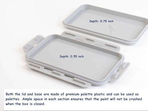 Acrylic, Oil, Gouache Stay-Wet Palette with Airtight, Anti-Leak Lid – Keeps Paints Fresh! No Sponge or Paper Sheets Needed!