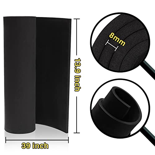 2-Pack 8mm Thick Black Eva Foam Sheets roll, 13.9" x 39" Premium eva Craft Foam for Halloween Cosplay Costume by MEARCOOH - color: 2PCS:Black, size: Thickness-8mm
