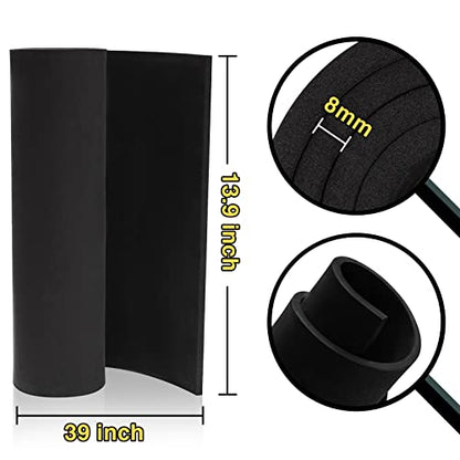2-Pack 8mm Thick Black Eva Foam Sheets roll, 13.9" x 39" Premium eva Craft Foam for Halloween Cosplay Costume by MEARCOOH - color: 2PCS:Black, size: Thickness-8mm