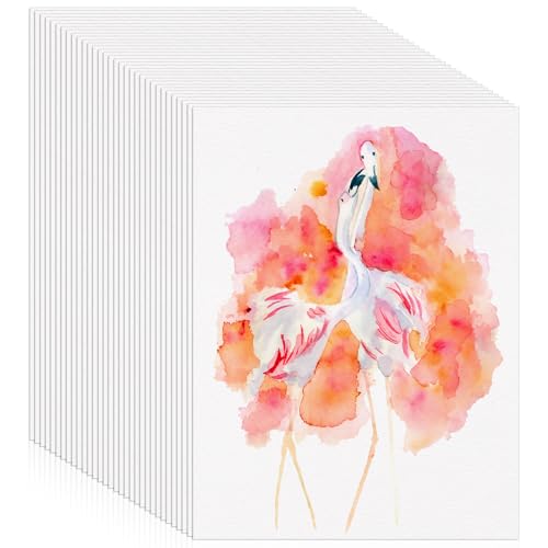 120 Sheets Watercolor Paper 8.5 x 11 in, 140 Lb/300 GSM, Cold Press | Cotton Paper, Good Absorbency, Resists Pilling and Warping, for Kids, Students, Artists, Cards and Painting - size: 8.5 x 11 Inch