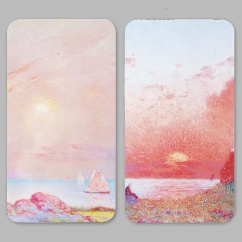 qianshan 40Pcs Empty Half Pans Watercolor Tin Palette with Magnetic Stripe | Travel Tin Palette Case,Portable Artist Paints Half Pan Kits,DIY Watercolor Oils Acrylics Painting Drawing - color: Pink Sunset