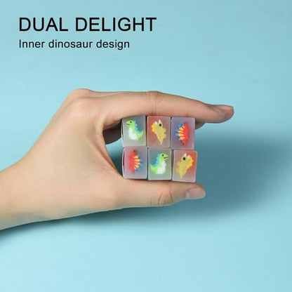HILAZA 18Pcs Cute Dinosaur Erasers for Kids Bulk, Kawaii Fun Pencil Jelly Erasers for School Classroom Supplies Prize Gifts Party Favors - style: DINOSAUR