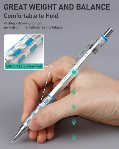 Nicpro 36PCS Mechanical Pencil Set, Art Drawing Pencils 0.3-2mm in Case | Mechanical Pencils Bulk, 0.3 0.5 0.7 0.9 2mm Drafting Pencils, Metal Barrel, 326PCS Lead Refills, for Sketching, Writing - style: 5 PACK