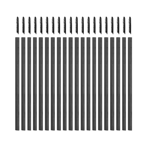 MECCANIXITY 26Pcs Willow Charcoal Sticks, 4-5mm Willow Charcoal Pencils Soft Sketch Vine Art Supplies Set for Drawing Sketching Shading Painting Artists Beginners