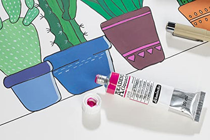 Schmincke - AKADEMIE® Gouache, 10 x 2,03 fl oz / 60 ml tubes, 72 210 097, 10 tubes of fine gouache, cardboard set, intense colors, high lightfastness - size: 20.3 Fl Oz (Pack of 1)