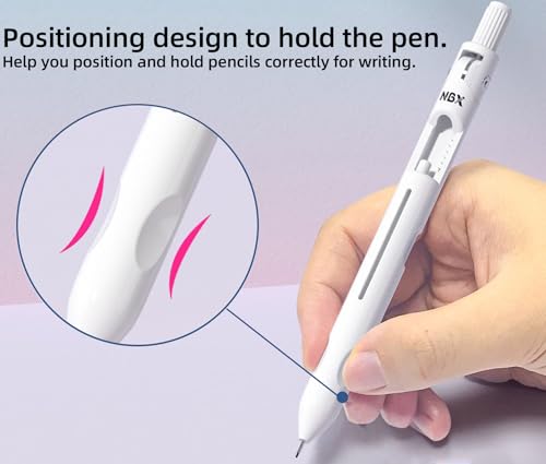 Cute Mechanical Pencil, Metal Grip, Refillable for School Supplies Kid Student Writing, Drafting Drawing Sketching, Mechanical Pencils Set with Lead Refills & Compass & Ruler & Eraser (Blue) - color: Blue