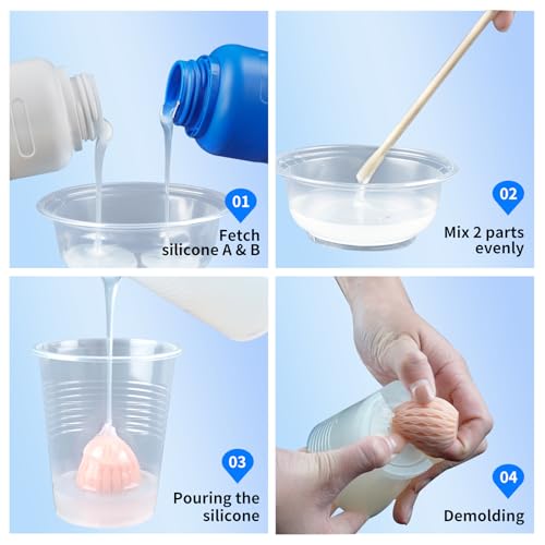 Siraya Tech Defiant 10 Platinum Silicone Mold Making Kit,Clear, 35.3 Oz | Ultra-Flexible, Food Safe, 10A Hardness, Stops UV Resin Cure Inhibition, No Coating, for UV Resin 3D Prints, DIY & Casting - color: Translucent 10A 1kg