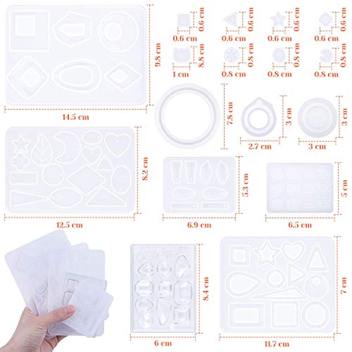 Resin Molds for Jewelry, Paxcoo 678pcs Earring Making Kit with 28pcs Epoxy Molds and 650pcs Earring Hooks, Jump Rings for Pendants, Resin Crafts, DIY Earring