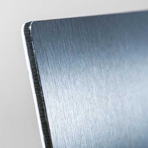 Legion Artist Panel, 1/8" Composite Brushed Aluminum with Stonehenge Aqua Coldpress Black, 100% Cotton, 140lb Paper, 5 x 7 inches for Wet Media - size: 5 x 7