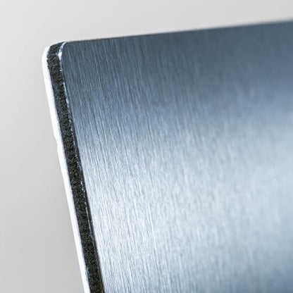 Legion Artist Panel, 1/8" Composite Brushed Aluminum with Stonehenge Aqua Coldpress Black, 100% Cotton, 140lb Paper, 5 x 7 inches for Wet Media - size: 5 x 7