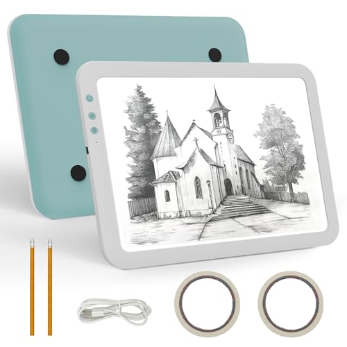 A3 LED Extra Bright Light Pad, Rechargeable Diamond Painting Light Board - color: A3D50-white