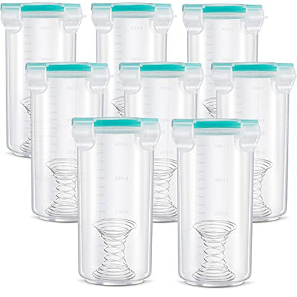 Touch up Paint Container Touch up Cups Paint Storage Cups with Lids Storage Containers Airtight Container with Stainless Steel Mixing Ball for Repainting Leftover, 13 oz(8 Pieces)