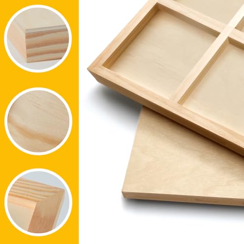 2 Pack 24x40'' Unfinished Gallery Birch Wood Canvas Panels | 1 1/2’’ Deep Wood Canvas, Cradle Boards for Painting, Acrylic Pouring, Art, Crafts, Epoxy Resin, Laser Engraving Cutting - size: 24*40 2 Pack