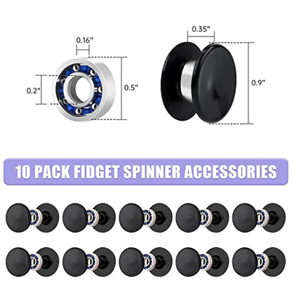 NiArt Fidget Spinner Silicone Resin Mold Kit, 5 Molds, 10 Bearings Set - size: 5 Molds (B) + 10 BLACK Bearings