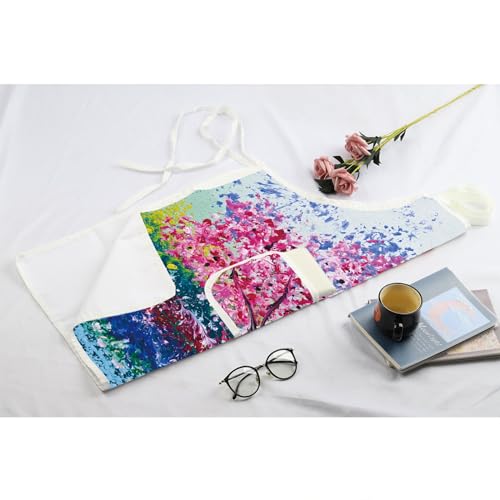MBMSO Painting Artist Apron with Pockets Artist Painter Gifts Art Lover Gift for Art Teacher Student Painter Apron Waterproof - color: Painting Tree Apron