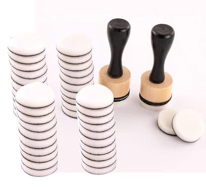 46 Packs Mini Ink Blending Tool Set, 2 Mini Applicator Tools and 44 Replacement Foam Pads for Scrapbooking Painting Drawing Art SuppliesInk Tools and More (Black 46pack) - color: Black 44pack