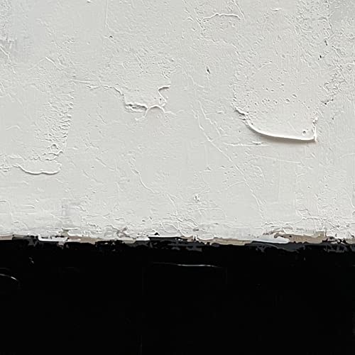 NANKAI Art Hand-painted Minimalist style oil painting, abstract black and white art, 24x48 inches. Contemporary home office wall decoration painting - color: NKHB027