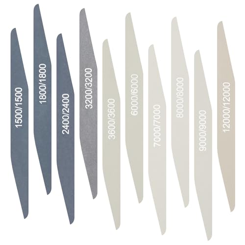 Honoson 10 Pcs Sanding Sticks for Plastic Models, High Grits, Double Angle - style: Double Angle Shape