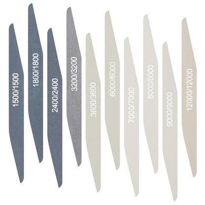 Honoson 10 Pcs Sanding Sticks for Plastic Models, High Grits, Double Angle - style: Double Angle Shape