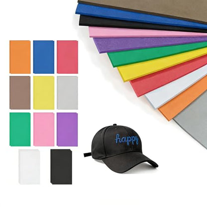 24Pcs 3mm 3D EVA Foams Embroidery: 5.92x9in Embroidery Foam - EVA Craft Foam Sheets for Arts & Machine Embroidery 11 Colors