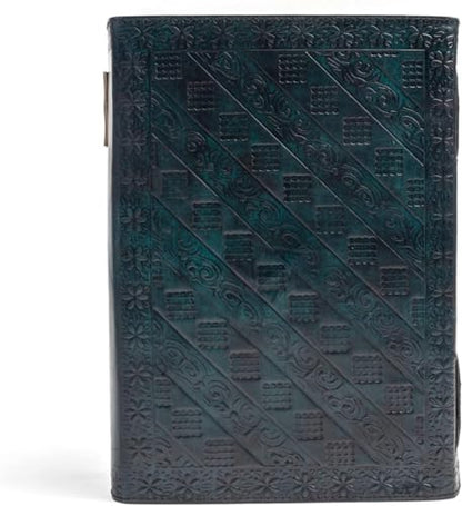600 Pages Handmade Large Leather Journal Diary Embossed Tree of Life Book Of Shadows Notebook Writing Grimoire Sketchbook 7 x 10 Leather Bound (Green) - color: Green