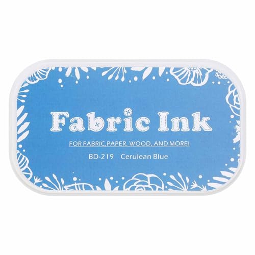 MECCANIXITY Ink Pads for Stamps, 3.7x2.2 Inch Fabric Ink Pad for Cloth, Wood, Paper, Fingerprint, DIY Card Making, Blue - color: Blue