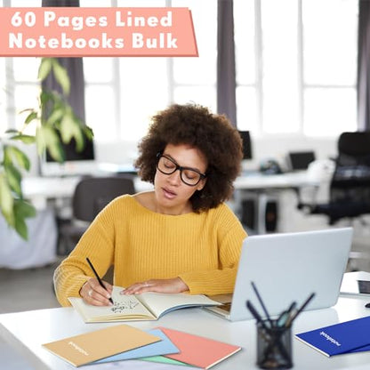 Mimorou 100 Pcs A5 Journals Notebooks Bulk,Bright Color,Lined - color: Bright Color, style: Lined