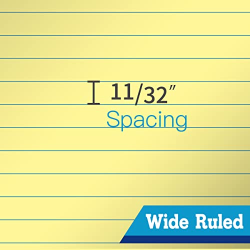 WritePads Legal Pad, 8.5 x 11, Wide Ruled, Canary Paper, 48-Pack, 50 Sheets Per Pad, Micro-Perforated Notepad, Made in USA - size: 8.5x11 Inch-Canary, style: 48 PACK