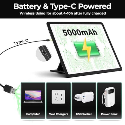 Zocelight Rechargeable A3 Light Board with Built-in Stand & Bag,Super Bright Magnetic Light Box for Tracing,Wireless Light Pad for Diamond Painting,Side Buttons,LED Light Table for Drawing,Sketching - size: A3 with Stand & Bag