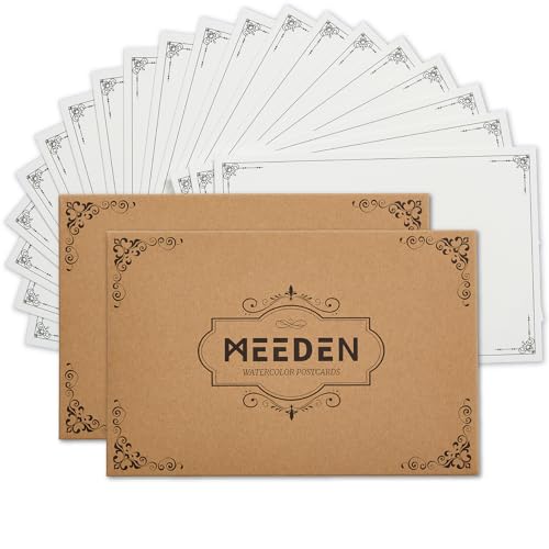 MEEDEN Blank Watercolor Paper Postcards: 4"X6" Travel Watercolor Post Cards - color: 2 Pack