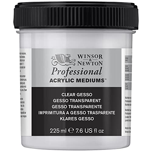 Winsor & Newton Professional Acrylic Medium, Clear Gesso, 225ml - color: Clear Gesso, style: 225ml (7.6-oz)