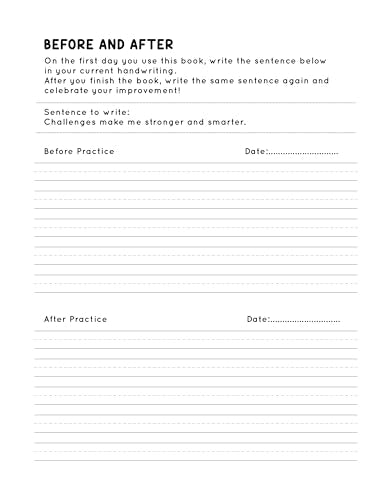 Print Handwriting Workbook for Kids: Improve Your Penmanship and Writing Skills with Letters, Words, Motivational Quotes, Funny Jokes, Science Facts for Children Ages 8-12