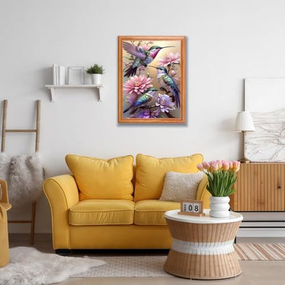 Mosaflare 5D Hummingbird Diamond Painting Kits for Adults 12x16 Inch - color: KM580-1
