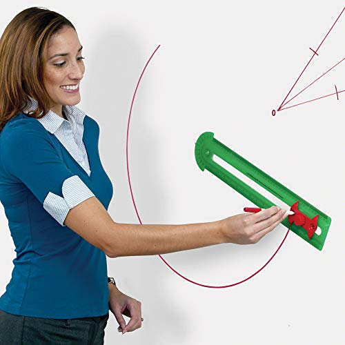 Learning Resources Bullseye Demonstration Compass, Dual-Scale Ruler, Classroom Whiteboard Accessories, Teacher Aids, Grades 1+