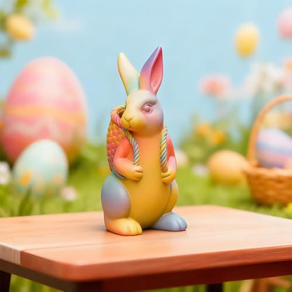 Rabbit Resin Silicone Molds 3D Small Animal molds for Epoxy Resin Casting Cute Bunny Backpack Candle Mold Home Decoration Easter DIY Crafts