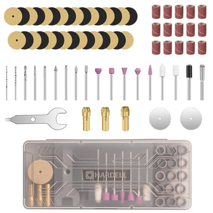 HARDELL 69pcs Rotary Tool Accessories Kit Universal 1.0 1.6 2.3mm