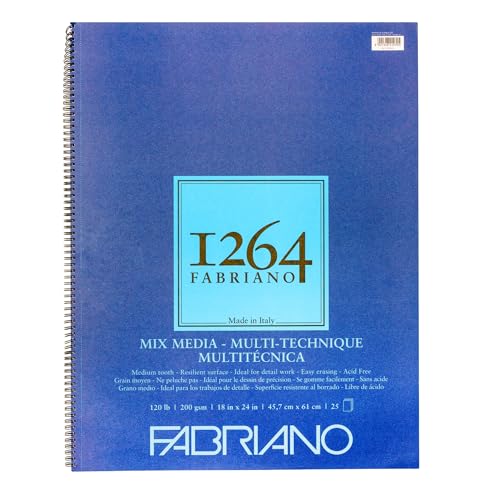 Fabriano 1264 Mixed Media Pad, 18" x 24", 120 lb. - size: 18 x 24