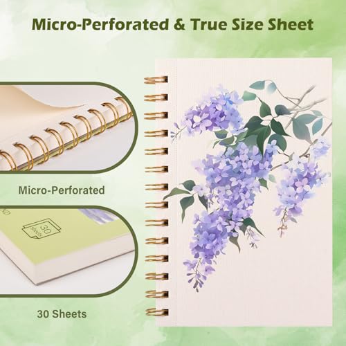 Qlmhudaim 5x7.5in Spiral Watercolor Paper Pad, 30 Sheets - size: 5”×7.5“