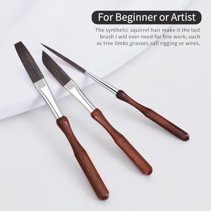 Pinstriping Brush 5 pcs High Performance Detail Script Liner, Scroll, Sword, Dagger, Striper, Professional Travel Art Paintbrushes Paint Brushes