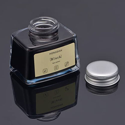 Asvine Hongdian Fountain Pen Bottled Ink Black, 60ml Fountain Pen Bottled Ink, Non Carbon - color: Black