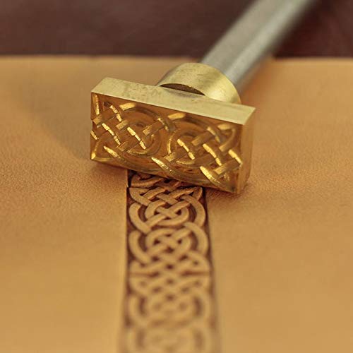 DandS ltd Leather Stamp Tool, Celtic, Professional Steel Craft Tool for Leatherworking, Embossing, Carving & Stamping Leather Projects, Belts Wallets & DIY Projects Compatible with Mallet #242BB - color: Celtic 0.7" X 0.51"